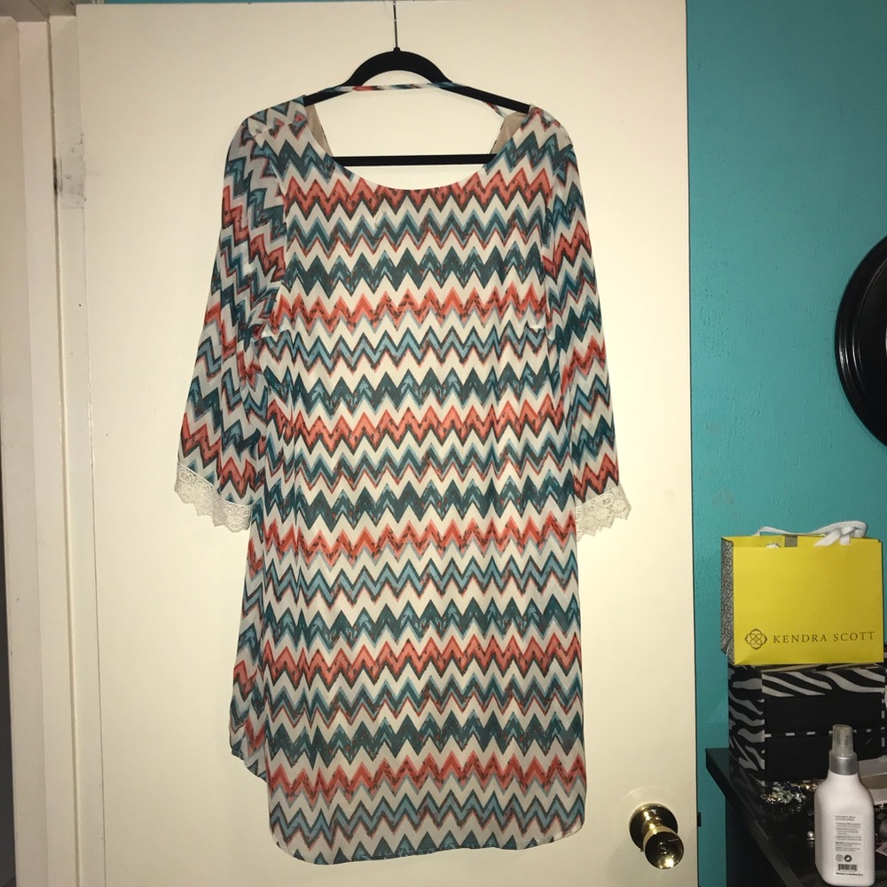 Chevron patterned dress